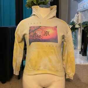 Tokyo Japan Yellow Graphic Hoodie